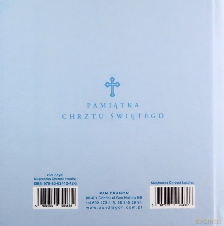 Książeczka chrzest kwadrat ISBN 42-6 [KSIĄŻKA]