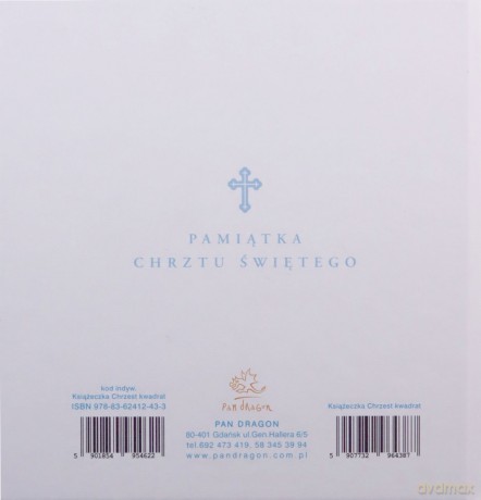 Książeczka chrzest kwadrat ISBN 43-3 [KSIĄŻKA]