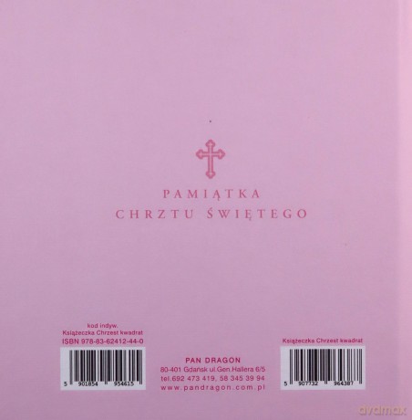 Książeczka chrzest kwadrat ISBN 44-0 [KSIĄŻKA]