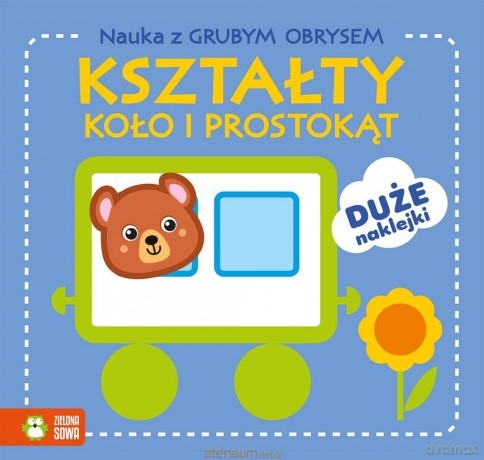 Nauka z grubym obrysem. Kształty. Koło i prostokąt [KSIĄŻKA]