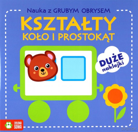 Nauka z grubym obrysem. Kształty. Koło i prostokąt [KSIĄŻKA]