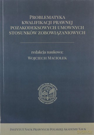 Problematyka kwalifikacji prawnej - Wojciech Maciołek [KSIĄŻKA]