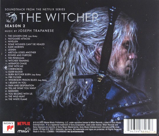 The Witcher: Season 2 soundtrack (Wiedźmin) (Joseph Trapanese) [CD]