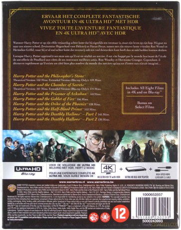 Harry Potter 1-8 - Kompletna kolekcja [BOX] [8xBlu-Ray 4K]+[8xBlu-Ray]