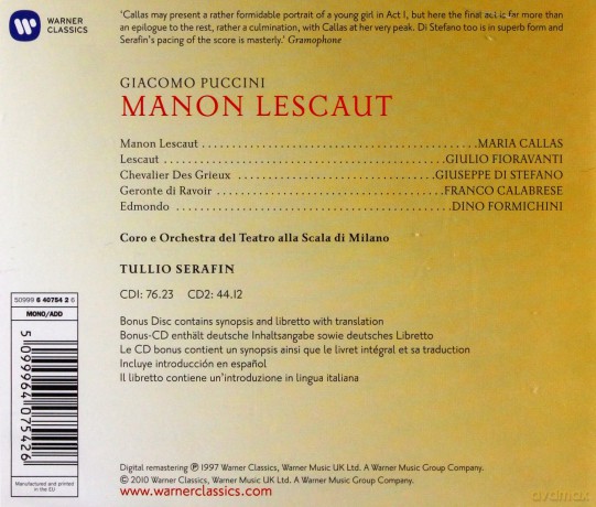 Giuseppe Di Stefano: Manon Lescaut [2CD]