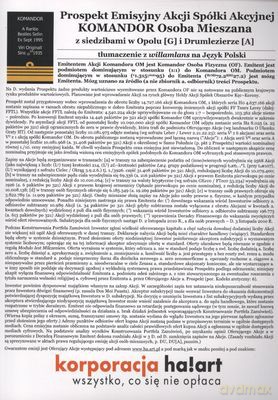 Prospekt Emisyjny Akcji Spółki Akcyjnej - Krzysztof Bartnicki [KSIĄŻKA]