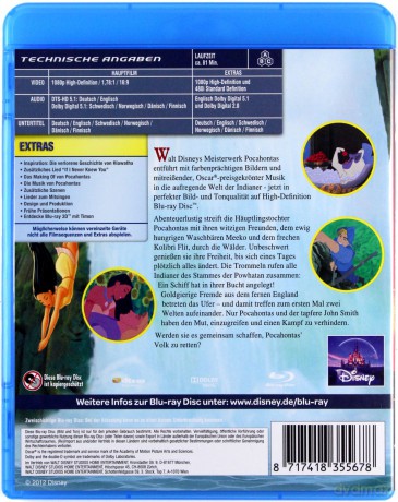 Pocahontas (Disney) [Blu-Ray]
