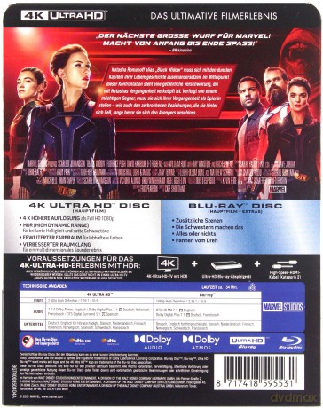 Black Widow (Czarna Wdowa) (steelbook) [Blu-Ray 4K]+[Blu-Ray]