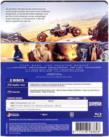 Star Wars: Episode I - The Phantom Menace (Gwiezdne wojny: Część I - Mroczne widmo) (steelbook) [2xBlu-Ray]