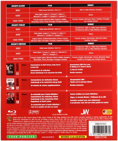 Ocean's Eleven / Ocean's Twelve / Ocean's Thirteen [3xBlu-Ray]