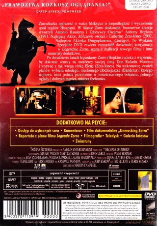 Maska Zorro wersja specjalna [DVD]