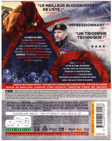 War for the Planet of the Apes (Wojna o planetę małp) [Blu-Ray]