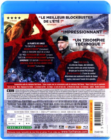 War for the Planet of the Apes (Wojna o planetę małp) [Blu-Ray]