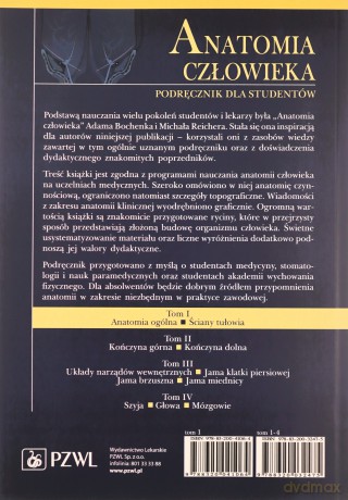 Anatomia człowieka (Tom 1-4) [KSIĄŻKA]
