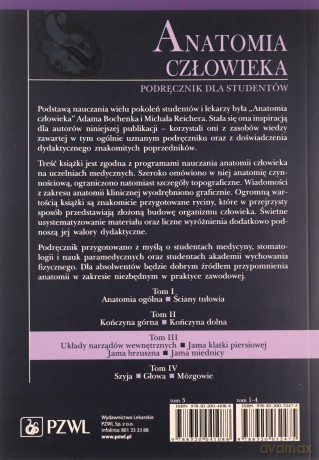 Anatomia człowieka (Tom 1-4) [KSIĄŻKA]