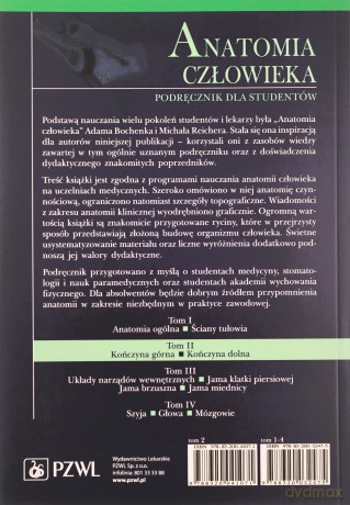 Anatomia człowieka (Tom 1-4) [KSIĄŻKA]