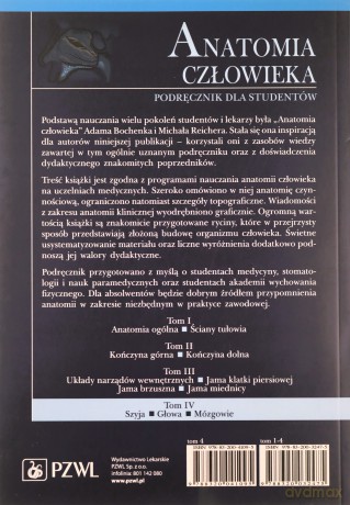 Anatomia człowieka (Tom 1-4) [KSIĄŻKA]