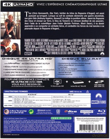 Thor (steelbook) [Blu-Ray 4K]+[Blu-Ray]