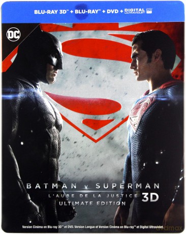 Batman v Superman: Dawn of Justice (Batman kontra Superman: Świt sprawiedliwości) (steelbook) [Blu-Ray 3D]+[Blu-Ray]+[DVD]