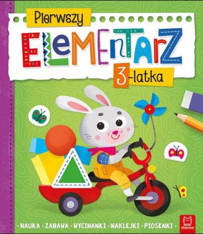 Pierwszy elementarz 3-latka Nauka zabawa wycinanki naklejki piosenki - Agnieszka Bator [KSIĄŻKA]