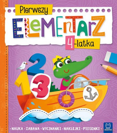 Pierwszy elementarz 4-latka Nauka zabawa wycinanki naklejki piosenki - Anna Podgórska [KSIĄŻKA]
