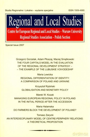 Studia Regionalne i Lokalne 2007 wydanie specjalne [KSIĄŻKA]