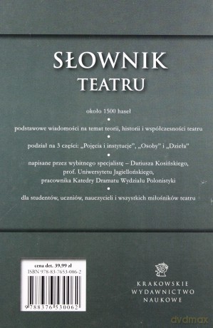 Słownik Teatru (twarda) - Dariusz Kosiński [KSIĄŻKA]