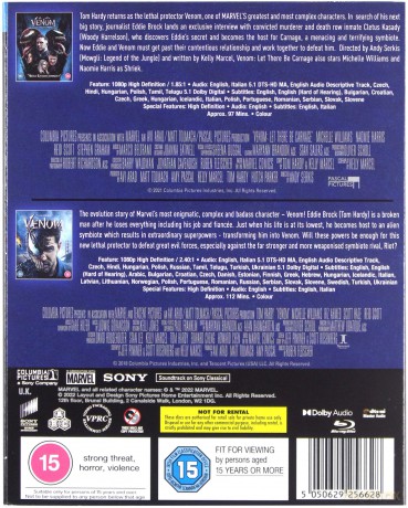 Venom / Venom 2: Carnage [2xBlu-Ray]