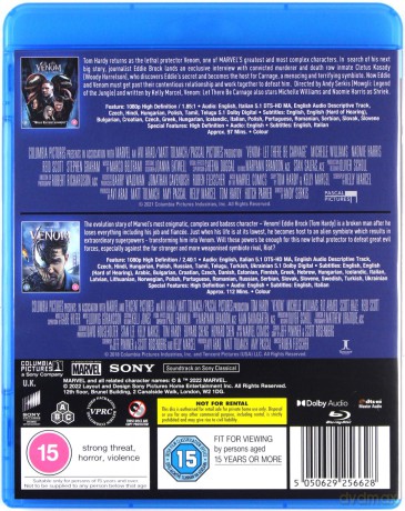 Venom / Venom 2: Carnage [2xBlu-Ray]