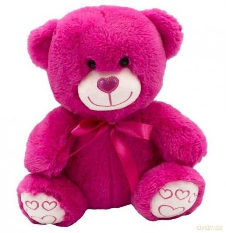 Maskotka Miś malinowy ciemny 27 cm