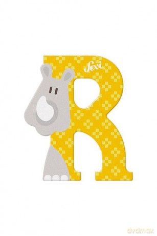 Litera R Rhinoceros 1 sztuka