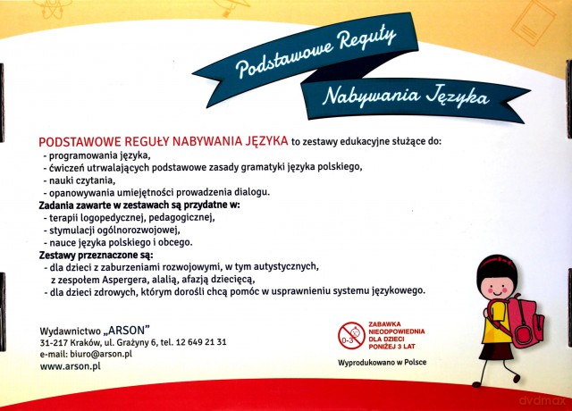 Zestaw dydaktyczny Samogłoski Podstawowe Reguły Nabywania Języka [KSIĄŻKA]