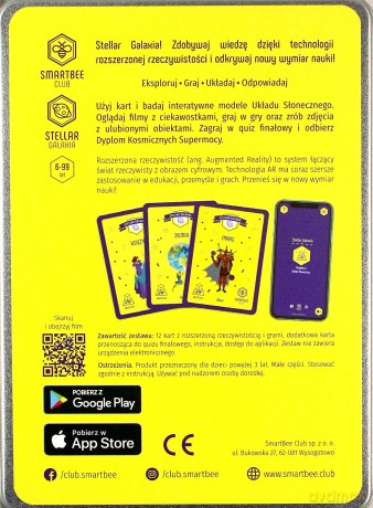 Smartbee Club karty rozszerzonej rzeczywistości Stellar Galaxia (AR)