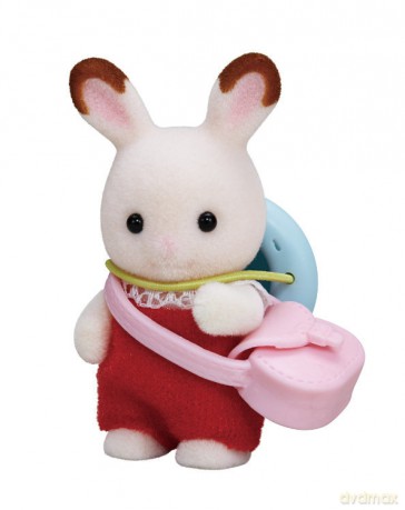 Dziecko królików z czekoladowymi uszami