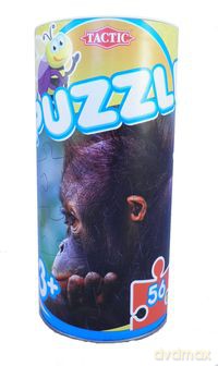 Puzzle w puszce 56 elementów Małpa [PUZZLE]
