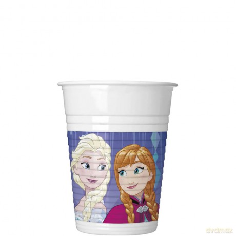 Kubeczki plastikowe - "Frozen Snowflakes", 8 sztuk