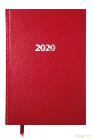 Kalendarz 2020 A5 książkowy dzienny czerwony [KALENDARZ]