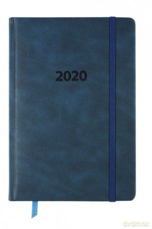 Kalendarz 2020 książkowy A5 tygodniowy Lux granatowy [KALENDARZ]