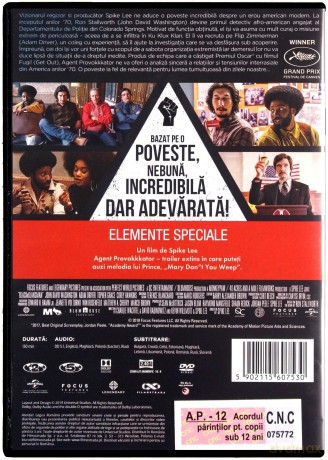 Czarne Bractwo. BlacKkKlansman / Agent Provokkkator [DVD]