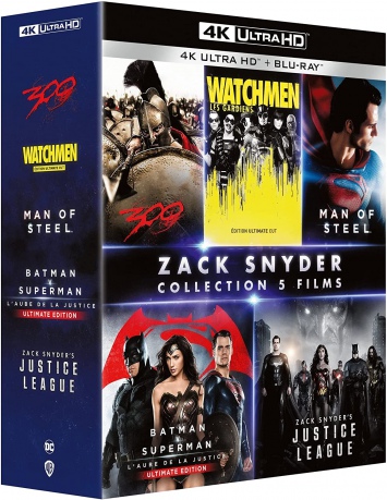 Zack Snyder Collection::300 / Watchmen / Man of Steel / Batman v Superman / Zack Snyder's Justice League [BOX] [5xBlu-Ray 4K]+[5xBlu-Ray]