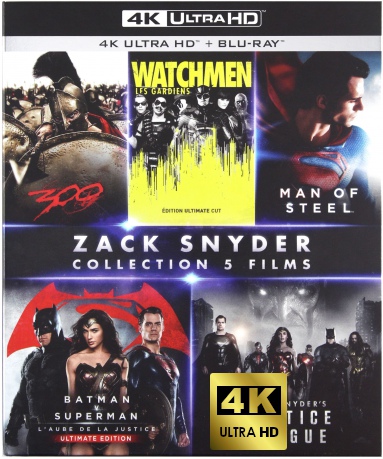 Zack Snyder Collection::300 / Watchmen / Man of Steel / Batman v Superman / Zack Snyder's Justice League [BOX] [5xBlu-Ray 4K]+[5xBlu-Ray]