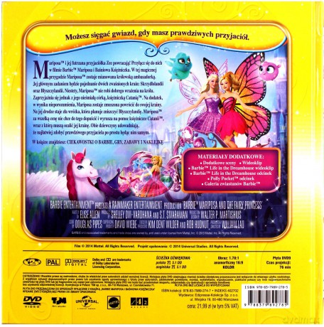 Barbie Mariposa i Baśniowa Księżniczka [DVD]