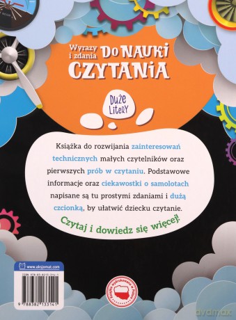 Samoloty. Ciekawostki dla dzieci. Wyrazy i zdania do nauki czytania. Duże Litery - Agnieszka Bator [KSIĄŻKA]