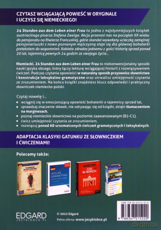 24 Stunden aus dem Leben einer Frau. Adaptacja klasyki z ćwiczeniami. Poziom B2-C1 - Stefan Zweig [KSIĄŻKA]