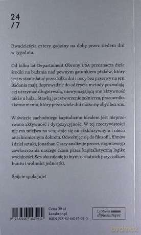 24/7. Późny kapitalizm i celowość snu - Jonathan Crary [KSIĄŻKA]