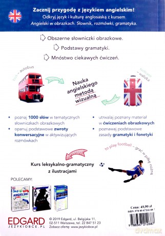 Angielski w obrazkach. Słówka, rozmówki, gramatyka. Poziom A1-A2 - Marcin Frankiewicz [KSIĄŻKA]