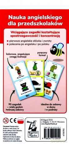 Angielski w zagadkach 3-5 lat. Zagadki obrazkowe. Kapitan Nauka - Barbara Jakubowska [KSIĄŻKA]