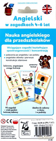 Angielski w zagadkach 4-6 lat. Zagadki obrazkowe. Kapitan Nauka [KSIĄŻKA]