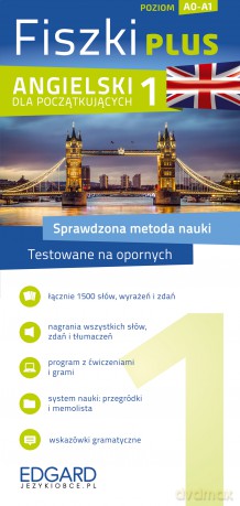Angielski. Fiszki PLUS dla początkujących 1. Poziom A0-A1 [KSIĄŻKA]