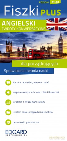 Angielski. Fiszki PLUS Zwroty konwersacyjne dla początkujących. Poziom A1-B1 [KSIĄŻKA]